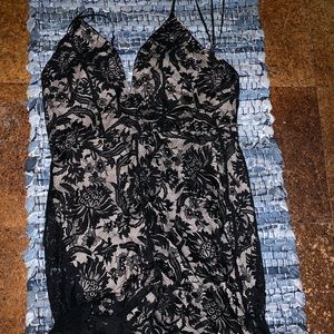Black lace dress